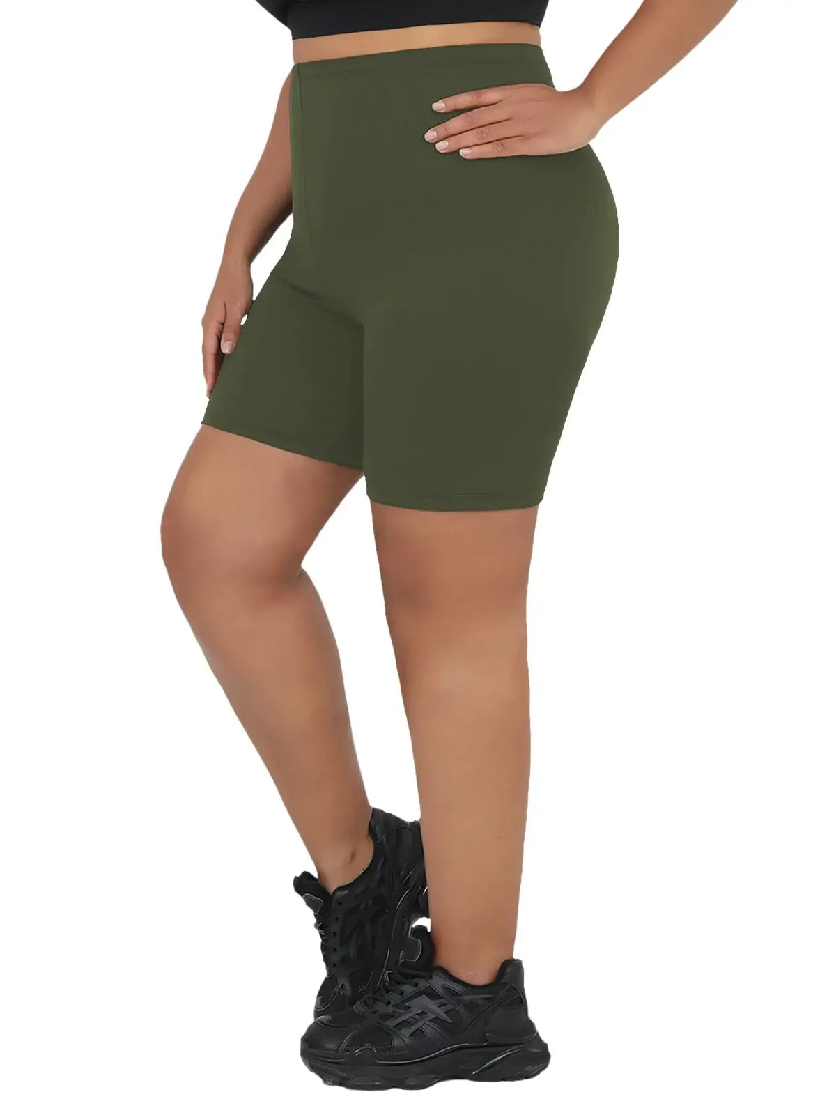 Plus Size Women’s Biker Shorts – Super Soft, High-Stretch, No See-Through | Workout, Yoga & Casual | 1XL–4XL