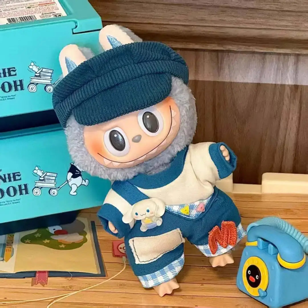 Labubu 17cm Dolls for Dress-Up with Fashion Accessories