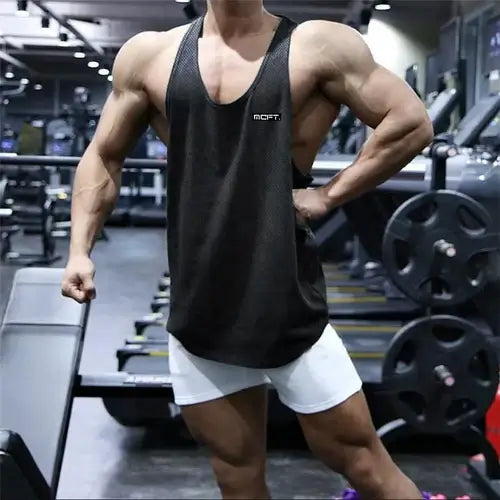 Gym Workout Sleeveless Shirt Men Bodybuilding Running Clothing