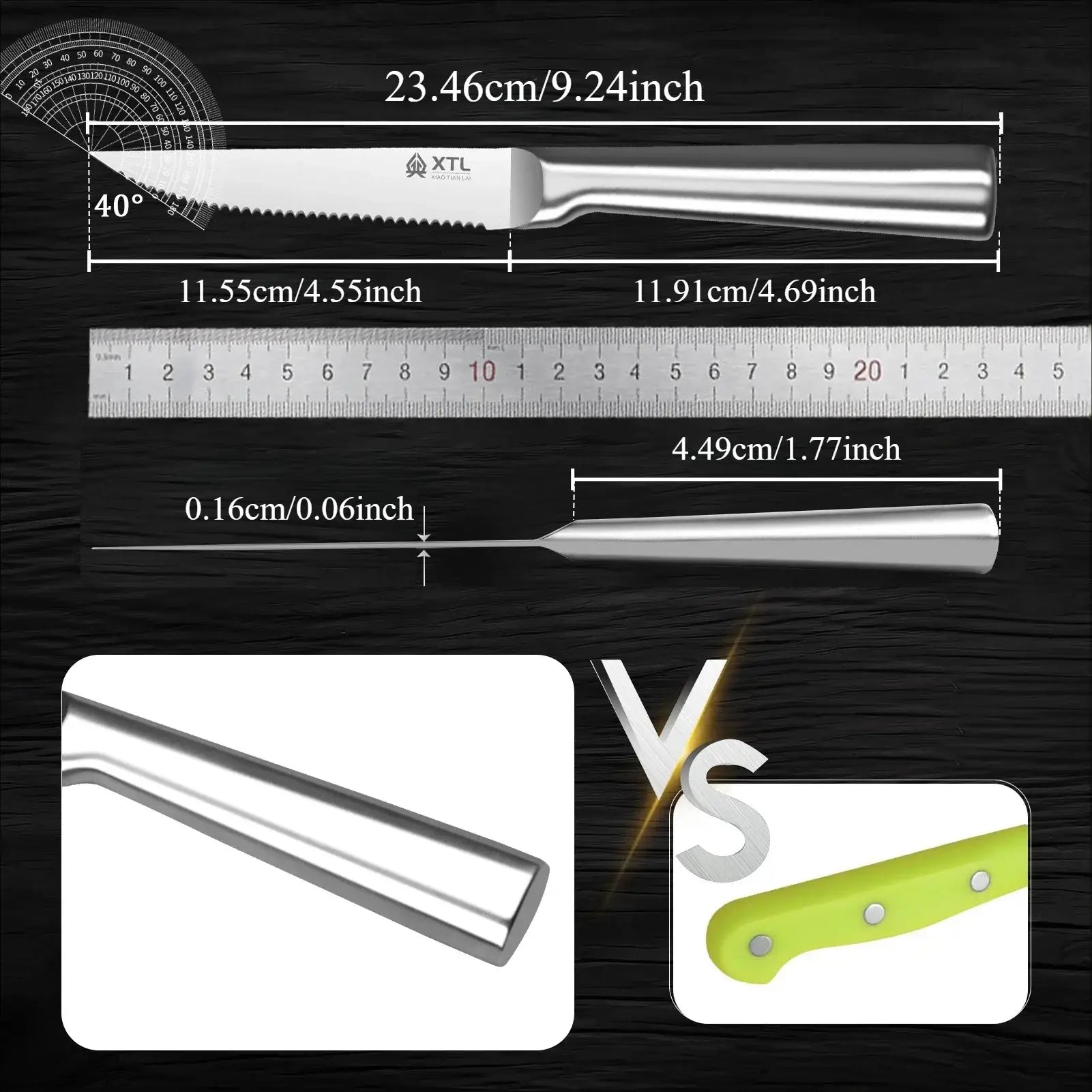 Premium 4/6/8 Pcs Stainless Steel Steak Knife Set