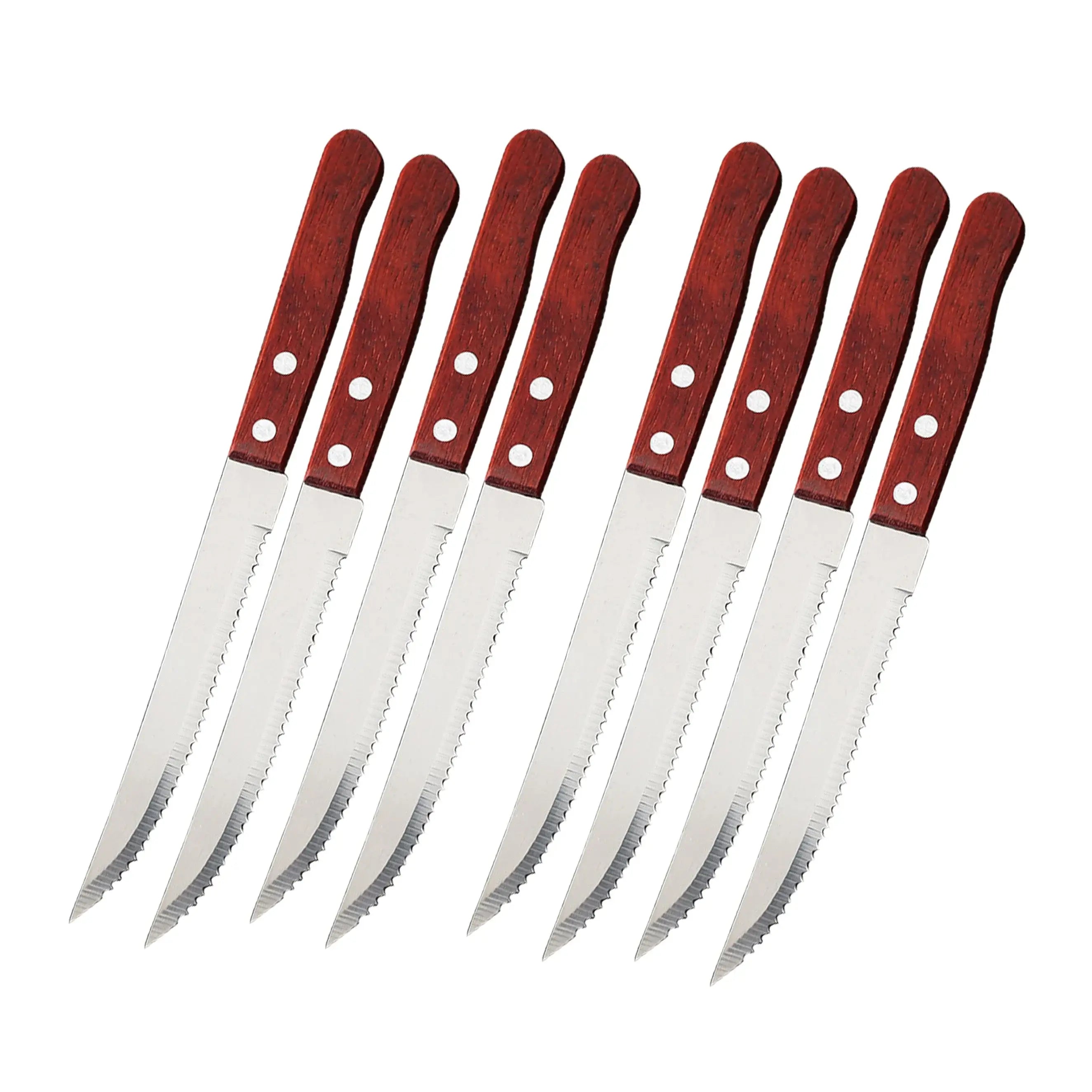 Stainless Steel Steak Knife Set with Wooden Handle