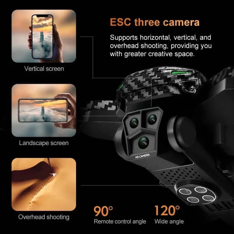 New KY605S RC Drone 8K Professinal With Three Camera Wide Angle