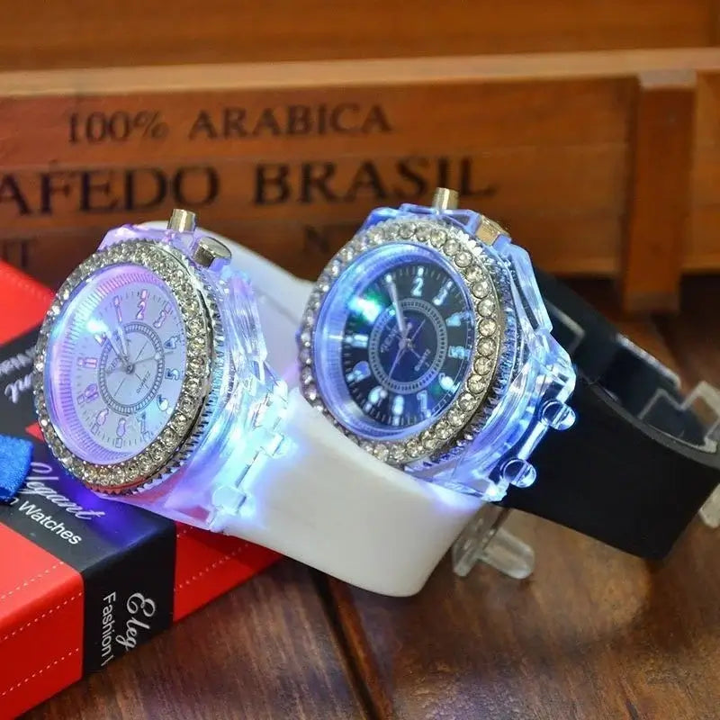 LED Light-Up Watch with Silicone Strap