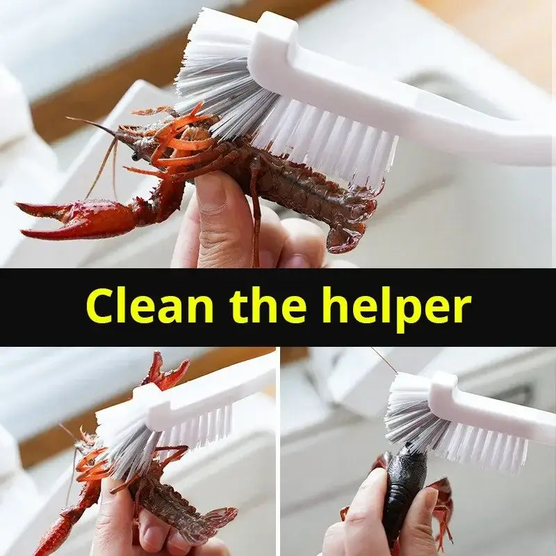 Cleaning Cup Brush Japanese Style Sink Brush with Long Handle Elbow Design Tail Hole Wall Hanging Crevice Cleaning Accessories