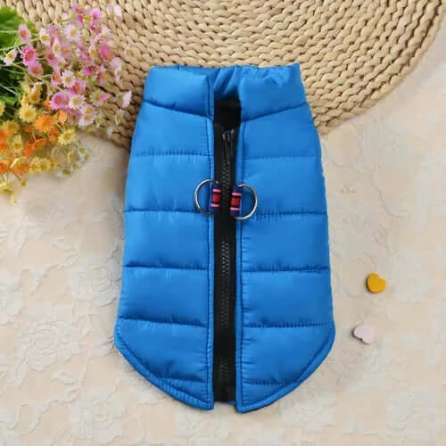 Dog Jacket Vest Winter Dog Clothes With D-Ring Warm Puppy Clothing for