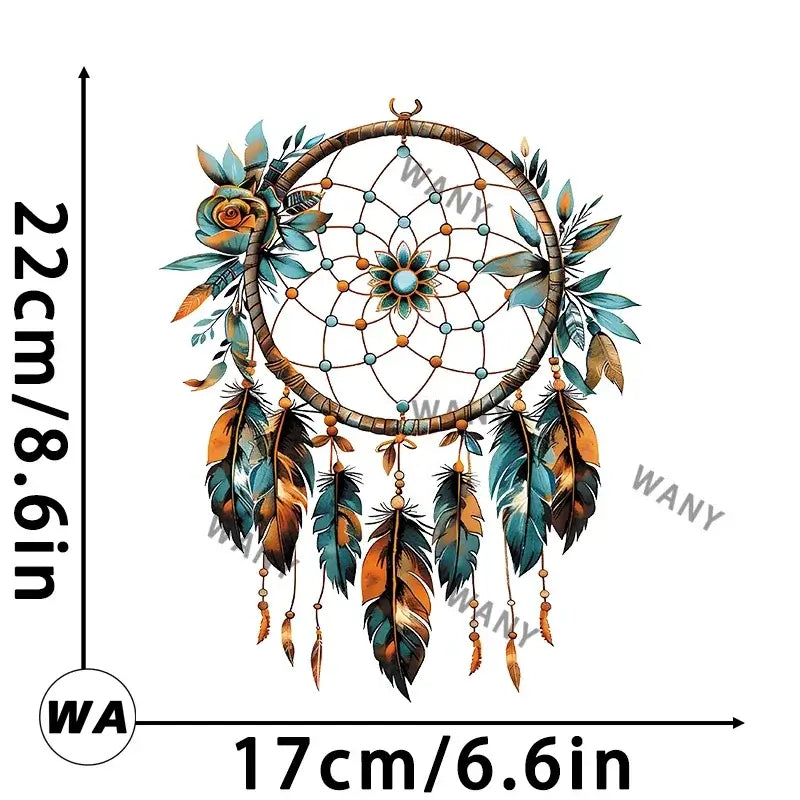 Dreamcatchers in the Bohemian series Iron On Patch dtf transfers ready to press Heat Transfer Printing On Clothes Iron Patch