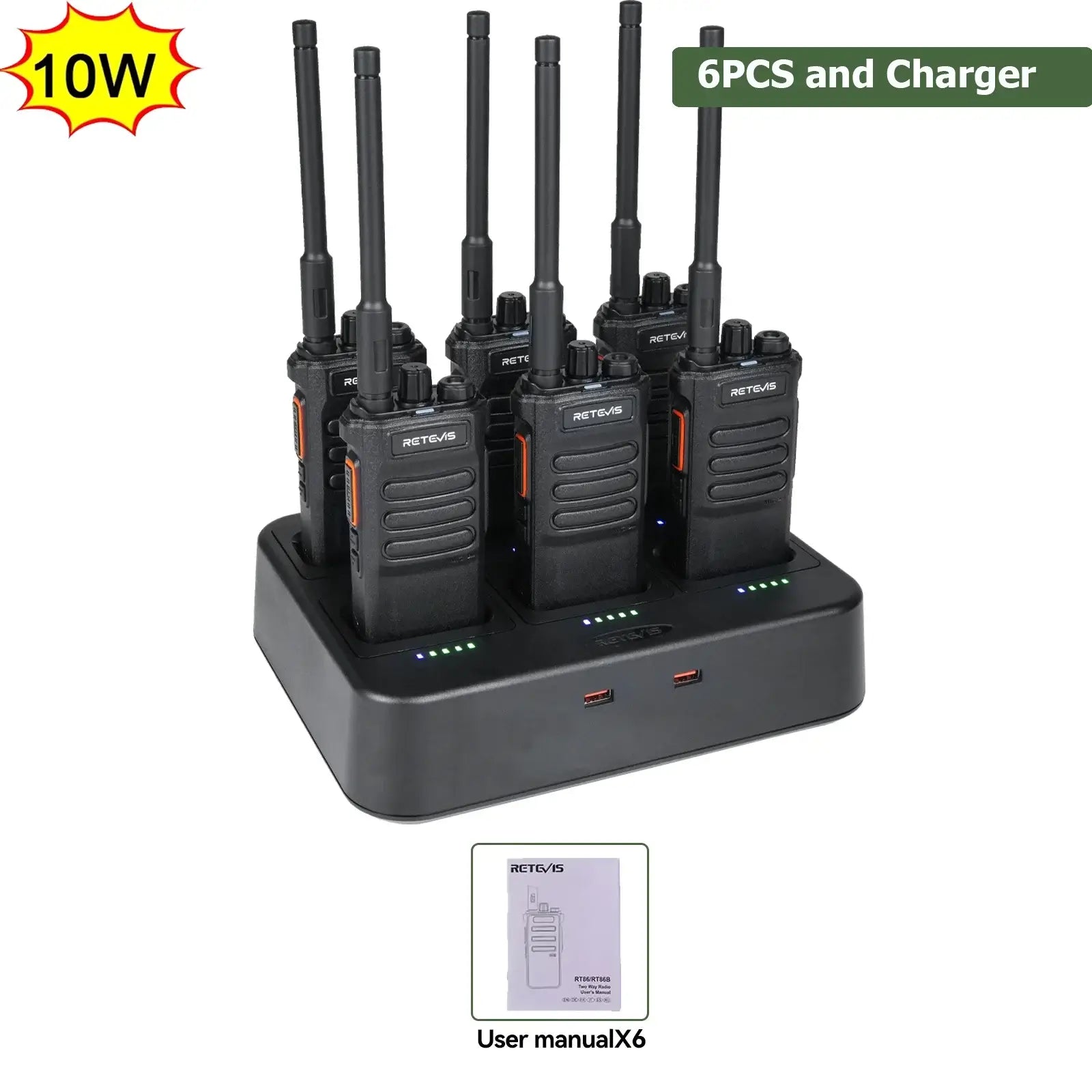 Retevis RT86 Walkie Talkie | UHF Long Range Radio