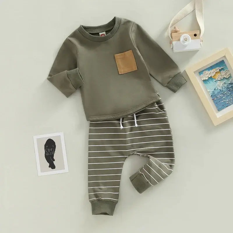 Toddler Boy Autumn Clothes Tracksuit - 2PCS Set