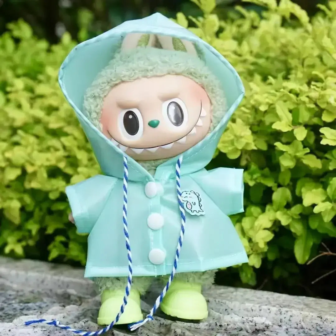 Labubu 3.0 Dolls Outfit: Cute Rain Coat & Shoes