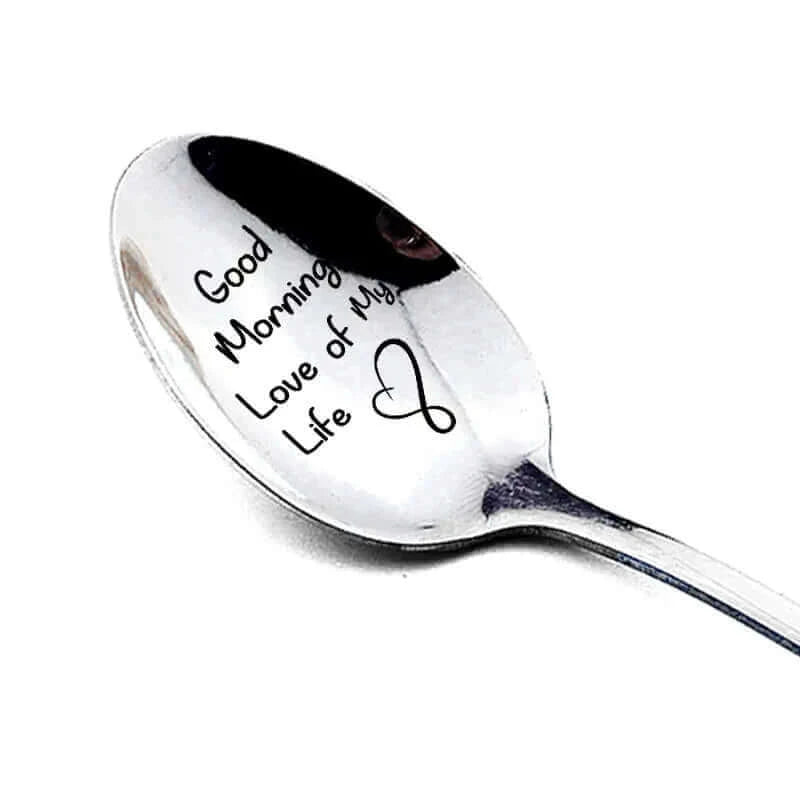 Valentines Day Gift Stainless Steel Milk Coffee Spoons Love Letter Wedding Souvenirs Anniversary Gift for Girlfriend Boyfriend