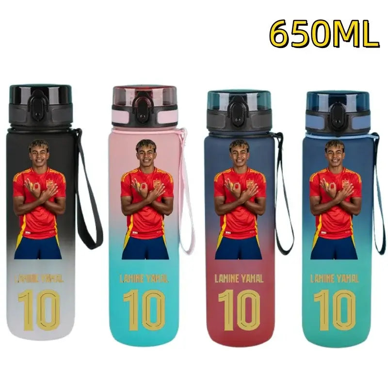 650 ml Football-Themed Flip-Top Water Bottle