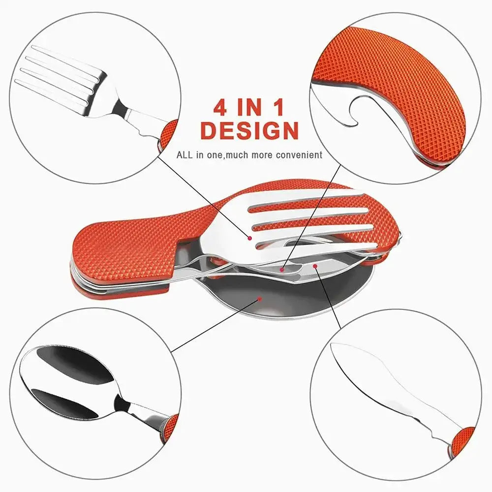 Foldable Camping Utensil Set - Compact & Durable