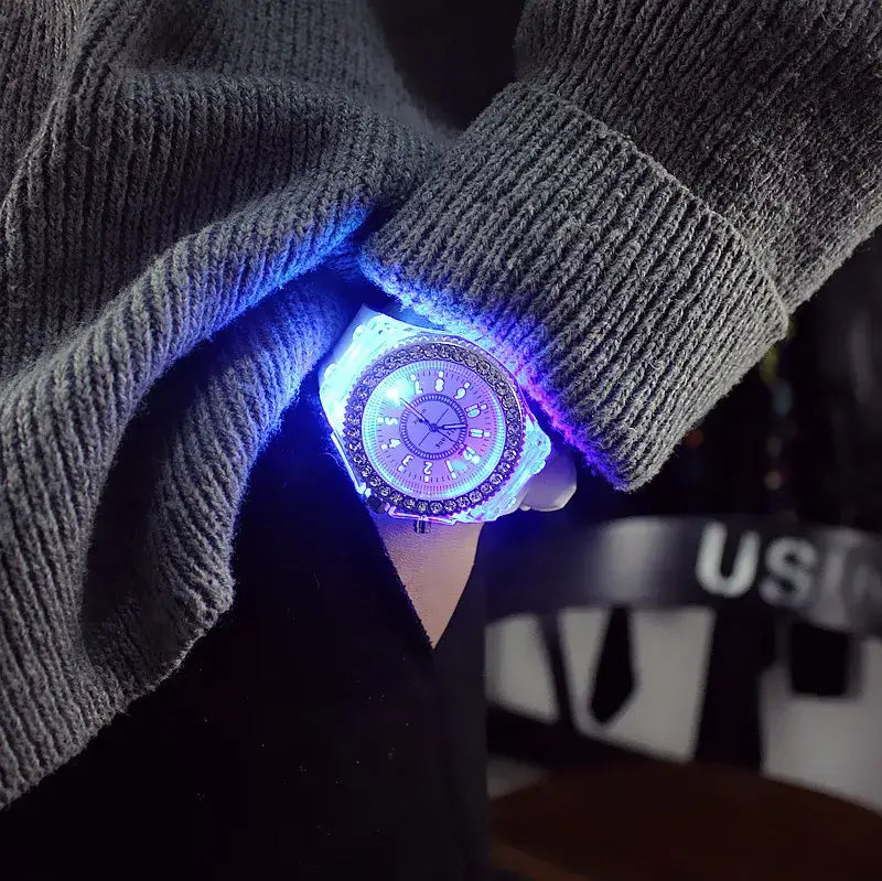 LED Light-Up Watch with Silicone Strap