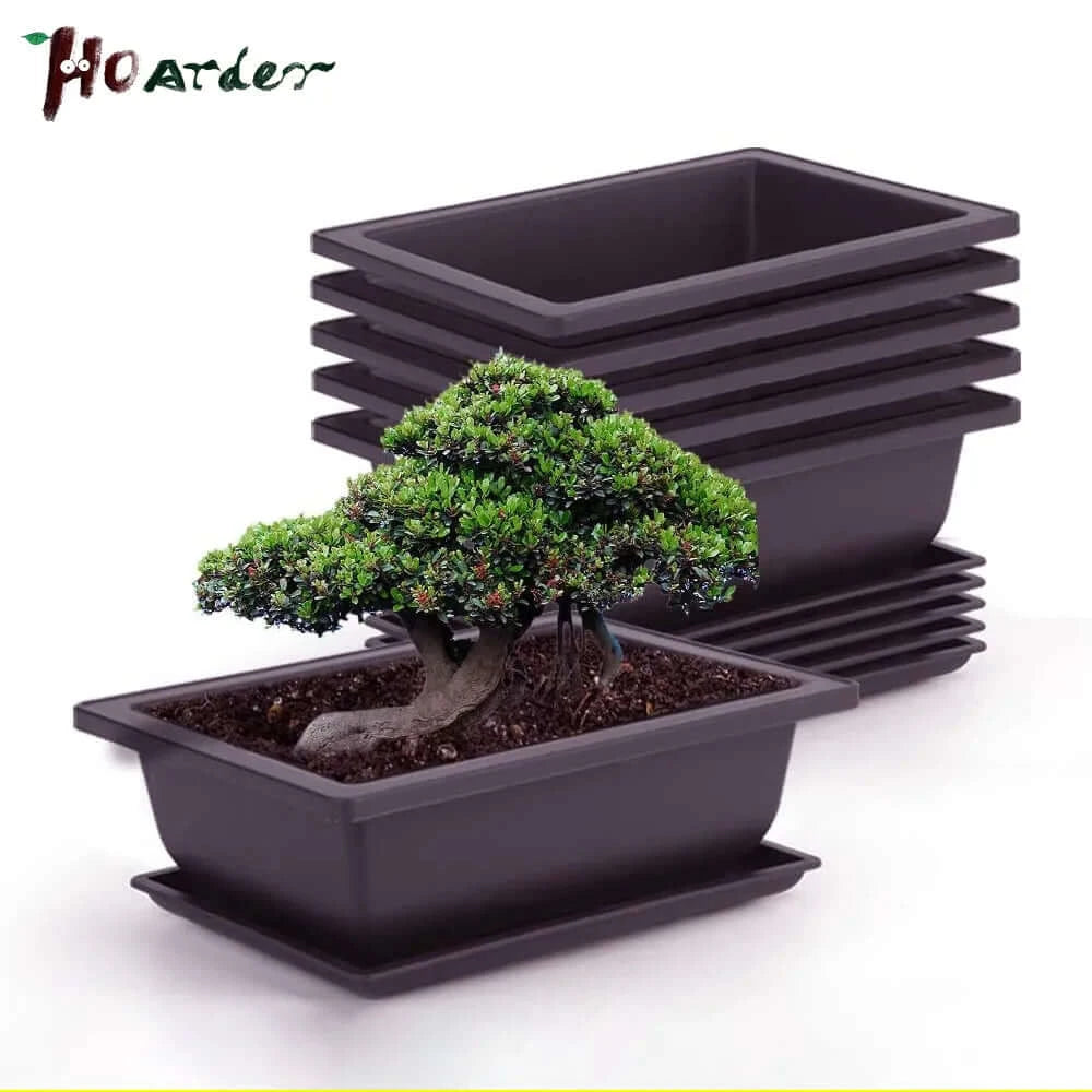 Training Pots With Tray Plastic Bonsai Plants Pot Square For Flower