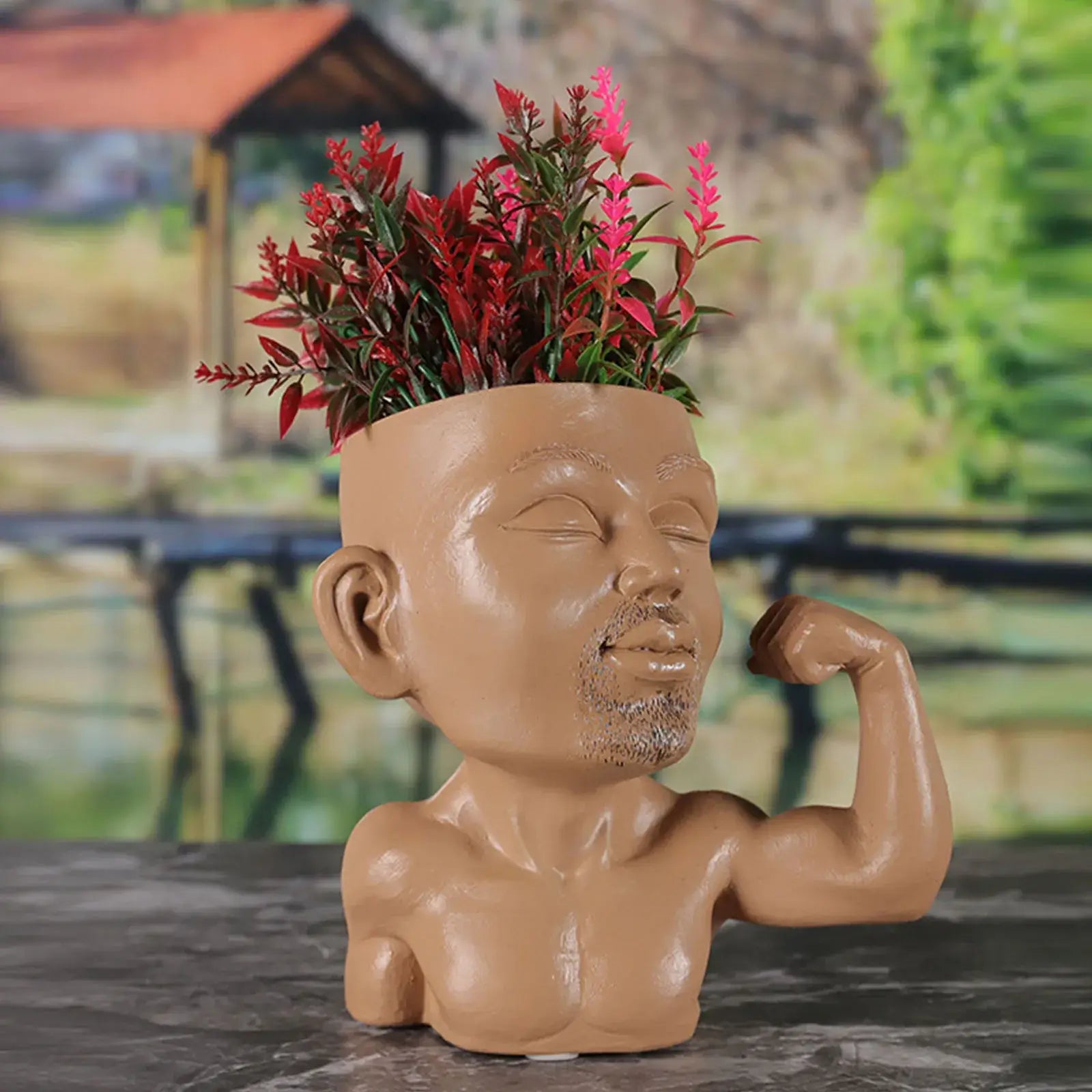 face flower pot succulent planter