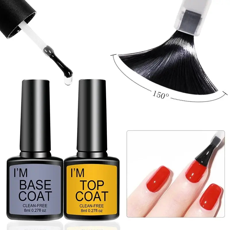 LNWPYH Gel Base & Top Coat Set, 4 × 8 ml