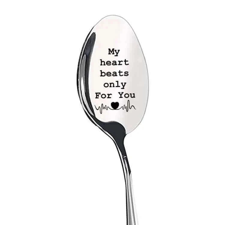 Valentines Day Gift Stainless Steel Milk Coffee Spoons Love Letter Wedding Souvenirs Anniversary Gift for Girlfriend Boyfriend