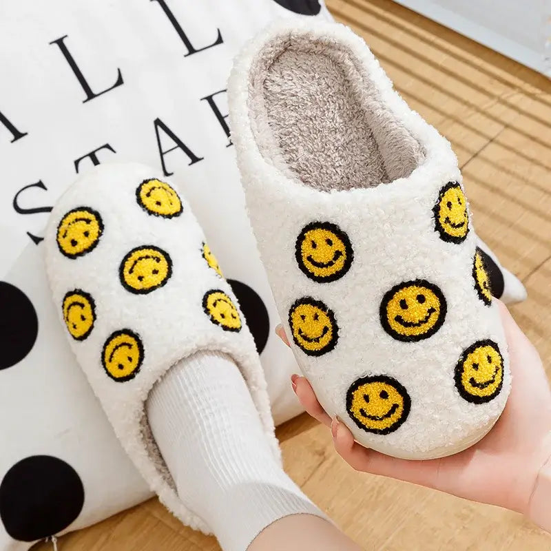 Little Cute Smile Face Slippers Houseshoes Women&