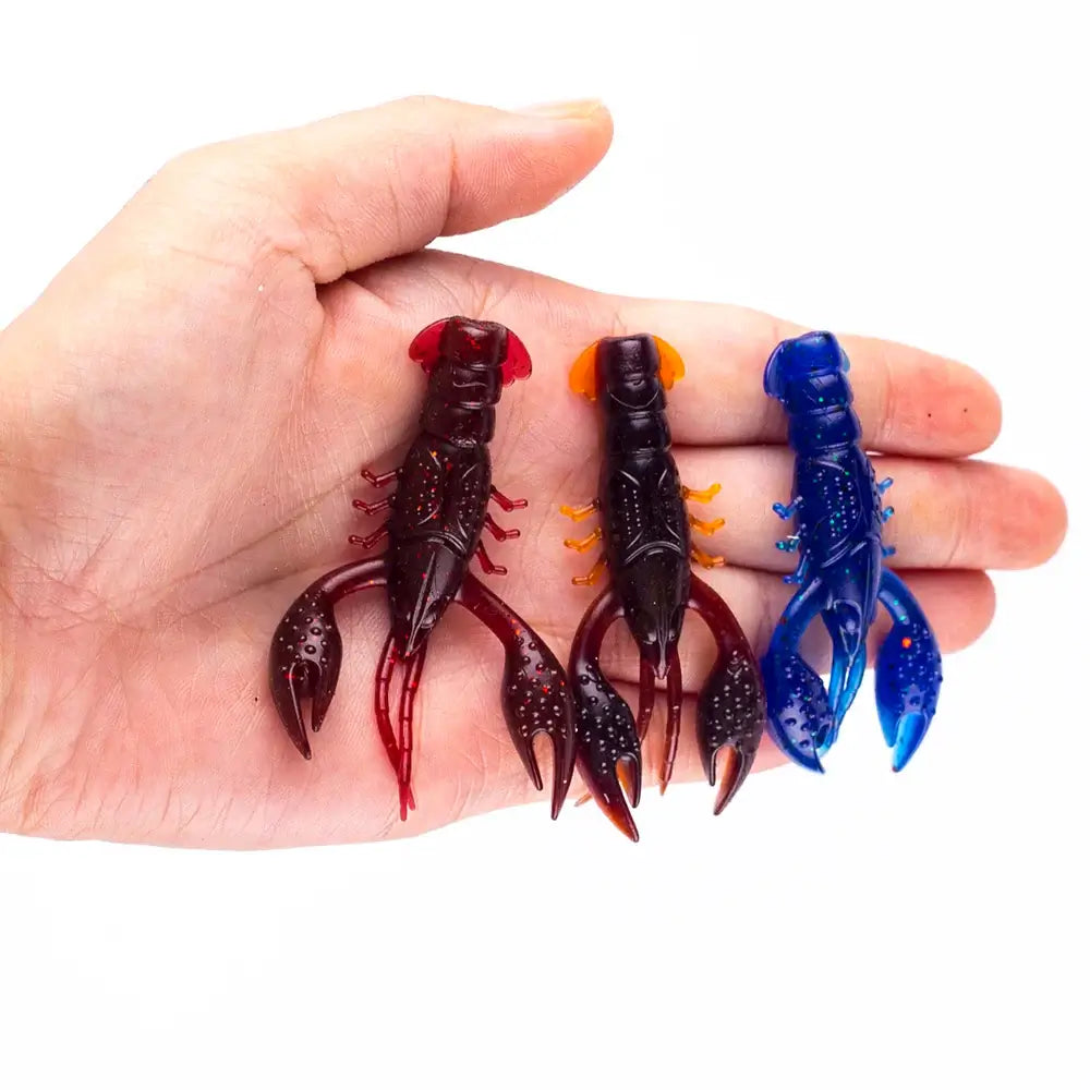 AYWFISH 6PCS Craw Shrimp Fishing Lures Lobster Silicone 6CM 3.5G Hot Sale Artificial Soft Plastic Fishing Bait