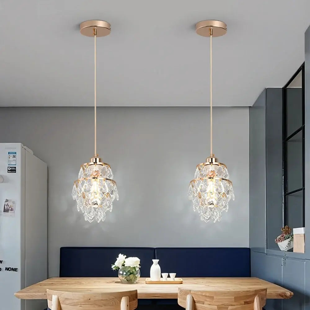 Vinilky Gold Crystal Pendant Light, SG03 or SG04