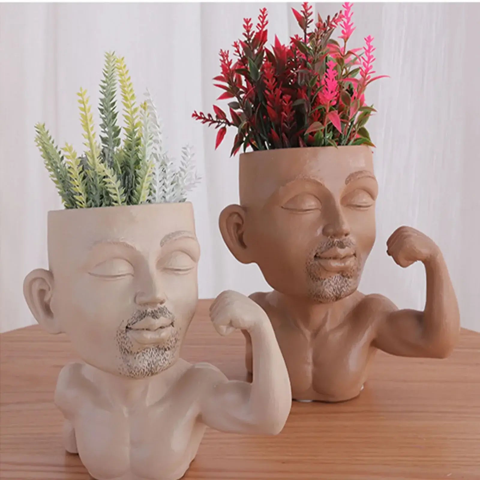 face flower pot succulent planter