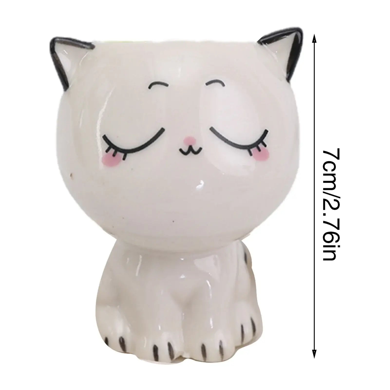 cat shaped succulent pot