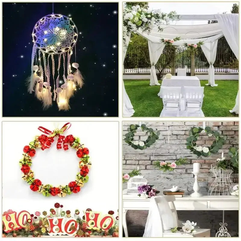 2-20pcs Big Dream Catcher Circle Rings Craft 35-250mm Metal Rings For Dream Catchers Hoops Hanging DIY Connectors Accessories