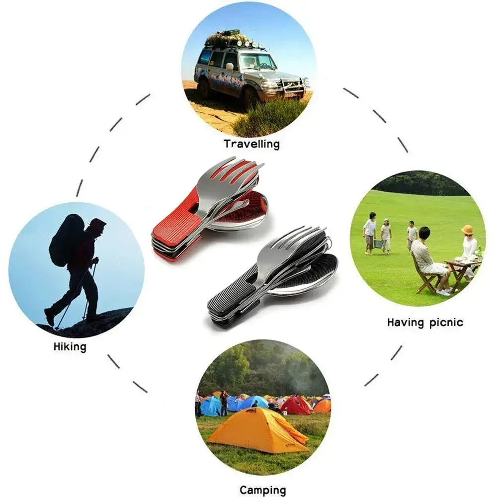 Foldable Camping Utensil Set - Compact & Durable