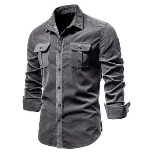 New Shirts Men Long Sleeve Casual Cotton Shirt High Quality Solid