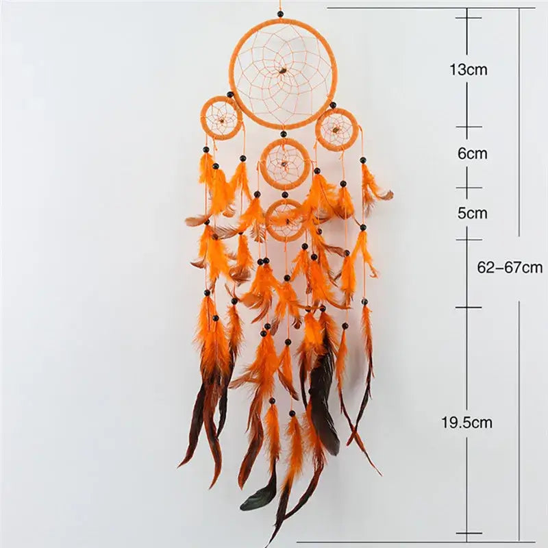 Dream Catcher Wall Decor Boho Feather Hanging Ornament Home Decoration Craft Gift for Bedroom Living Room Balcony Outdoor Car
