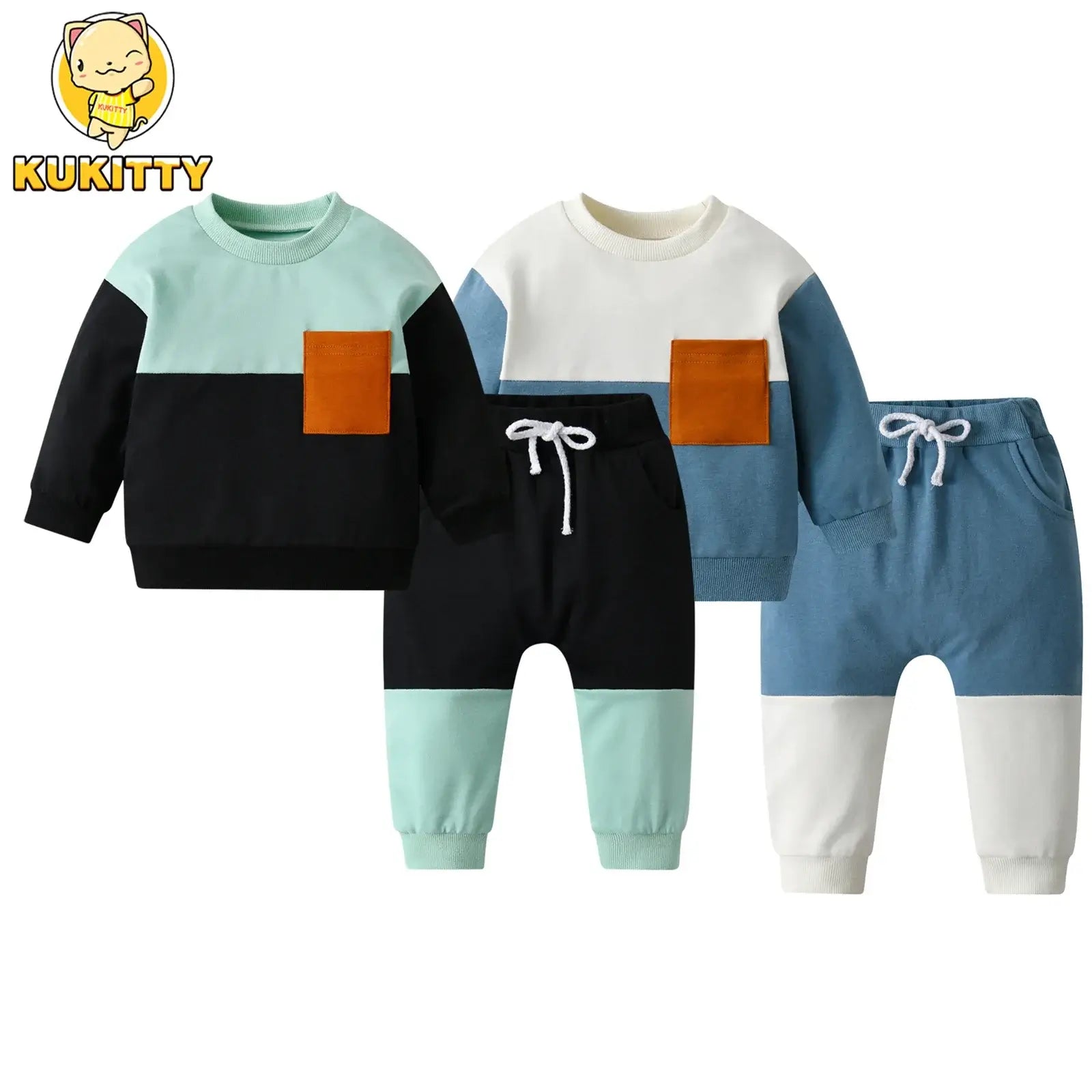 2PCS Toddler Boy Tracksuit | Fashionable & Cozy Outfit