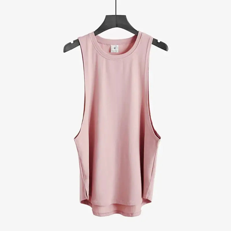 plain Gym Clothing Mens Bodybuilding Stringer Tank Top Summer Cotton Cut Off Fitness Vest Muscle Workout Sleeveless T Shirt