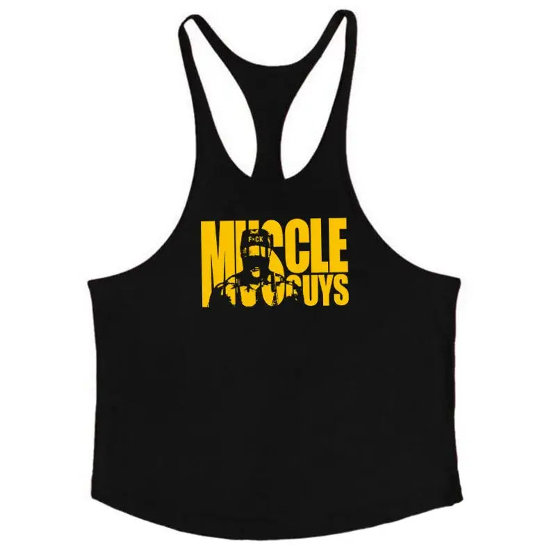 Muscleguys Brand Gym Clothing Fitness Stringer Tank Top Men Y Back Bodybuilding Shirt Summer Cotton Loose Vests Muscle Singlets