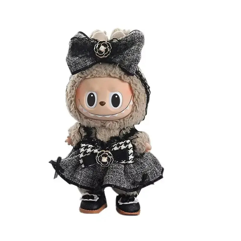 Only Doll Clothes 17cm Labubu Baby Clothes Labubu Blind Box Pendant Plush High-Quality Toy Decoration Cute Set Children&