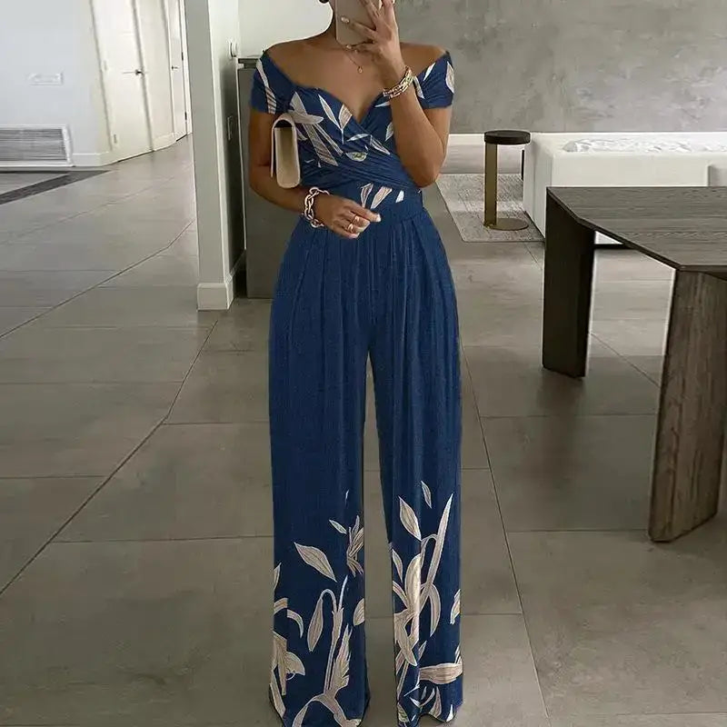 Floral Print Jumpsuit Women Y2K Summer Party Overalls