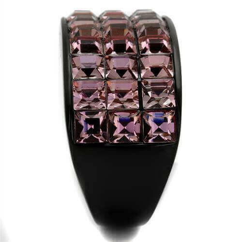 Women Stainless Steel Synthetic Crystal Rings