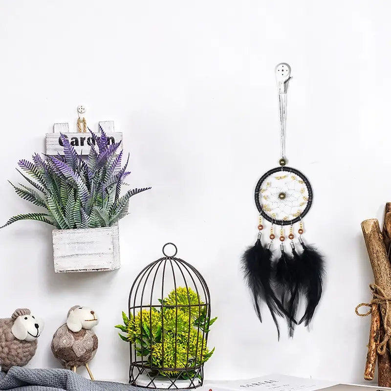 Car Dream Catcher Charm with Feather Tassel Pendant
