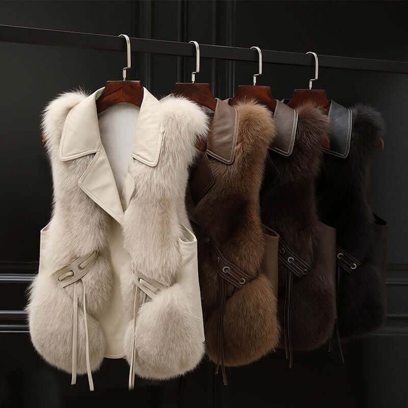 Fur Vest Short Coat Autumn And Winter New Patchwork Winter Fox Fur