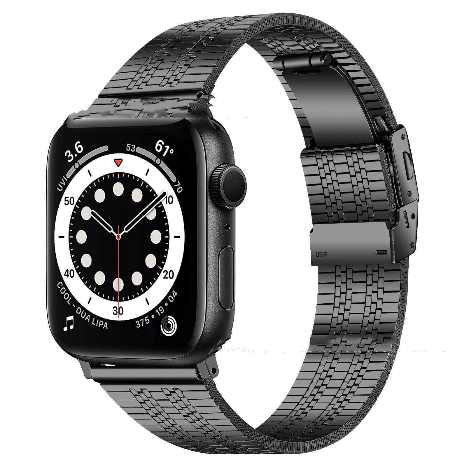 General High-grade Five-bead Back Buckle Steel Watch Belt