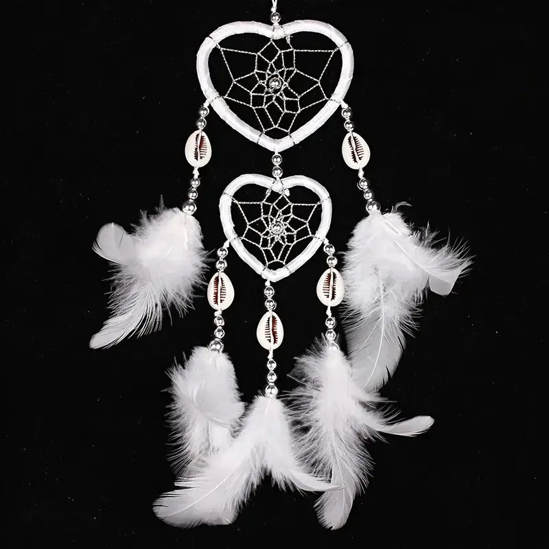 Heart-Shaped Dream Catcher with Feathers