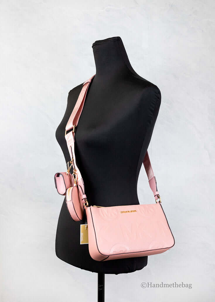Michael Kors Jet Set Small Leather Crossbody Bag, Primrose