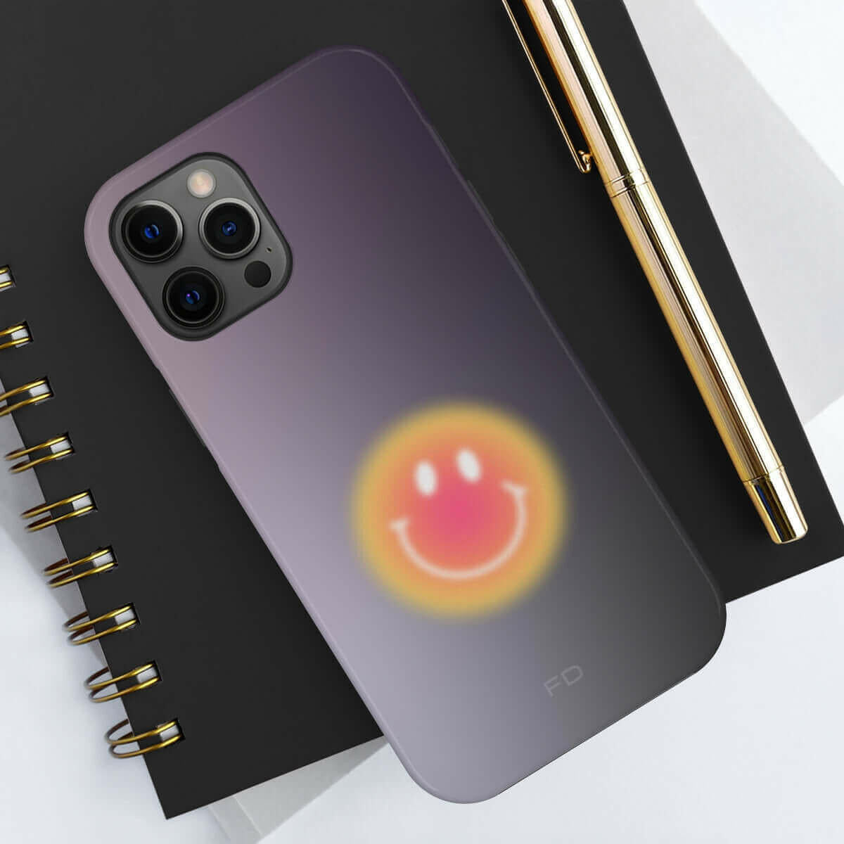Smiley Face Tough Case - Best iPhone Case with Wireless Charging