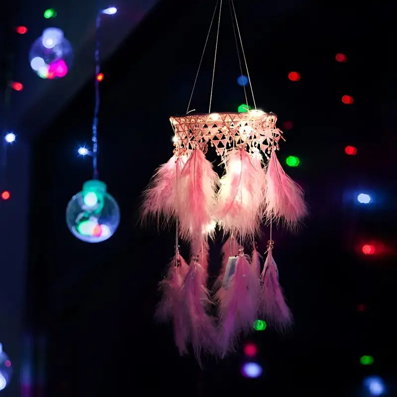 LED Dream Catcher Hanging Light – White