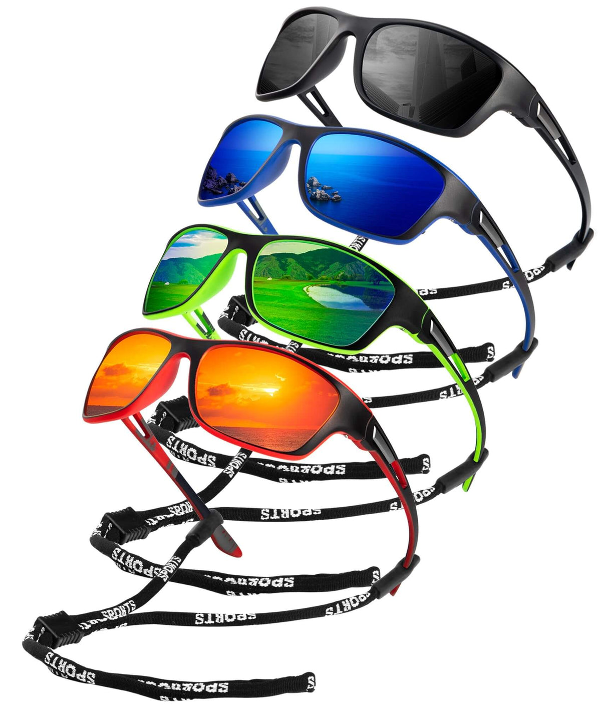 KALIYADI Men’s Polarized Sports Sunglasses with UV400
