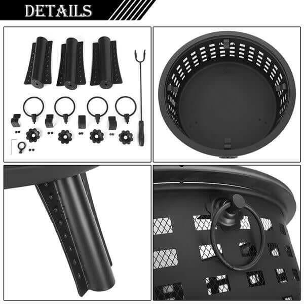 26” Round Lattice Fire Bowl