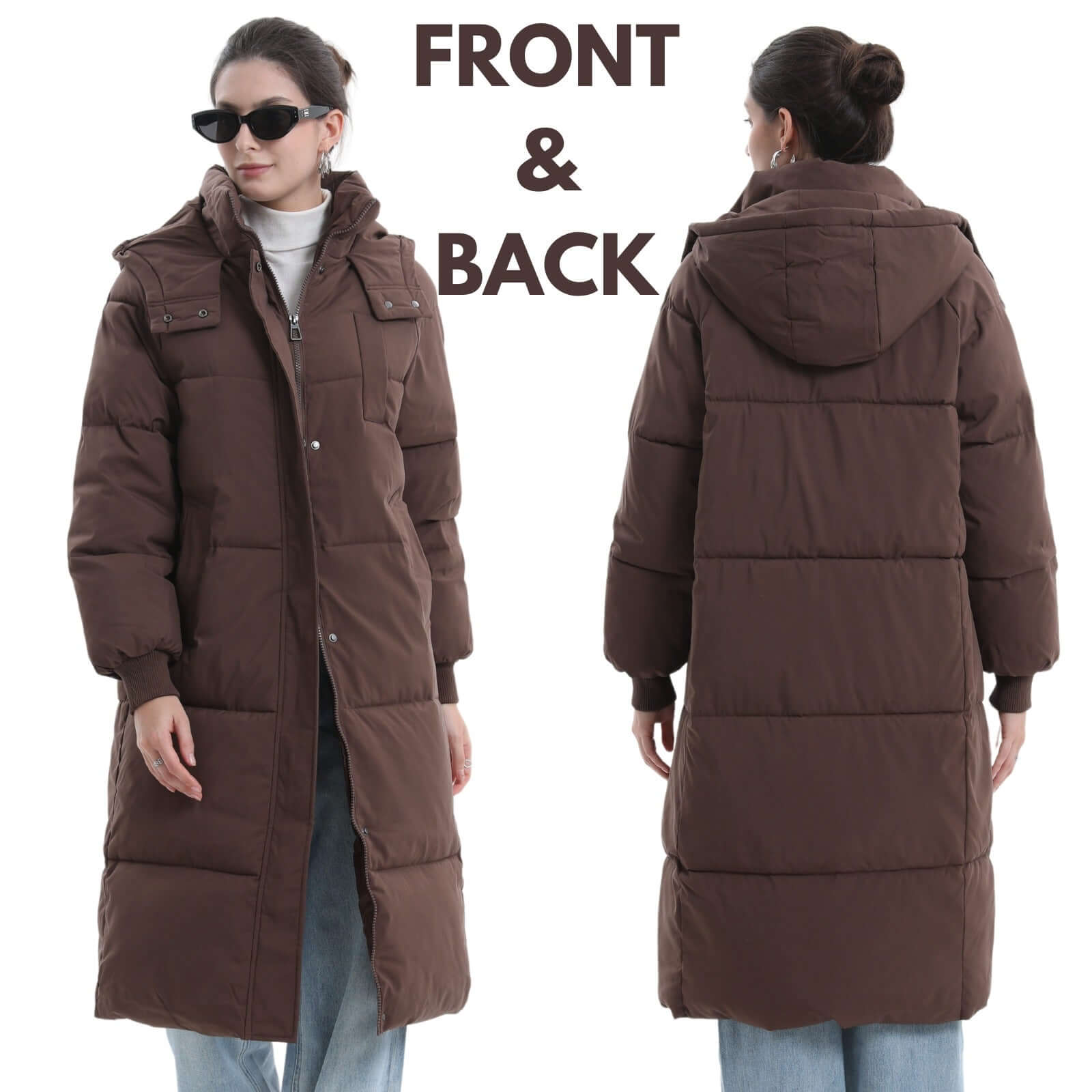 Women Long Puffer Jacket Winter Coat with Hood