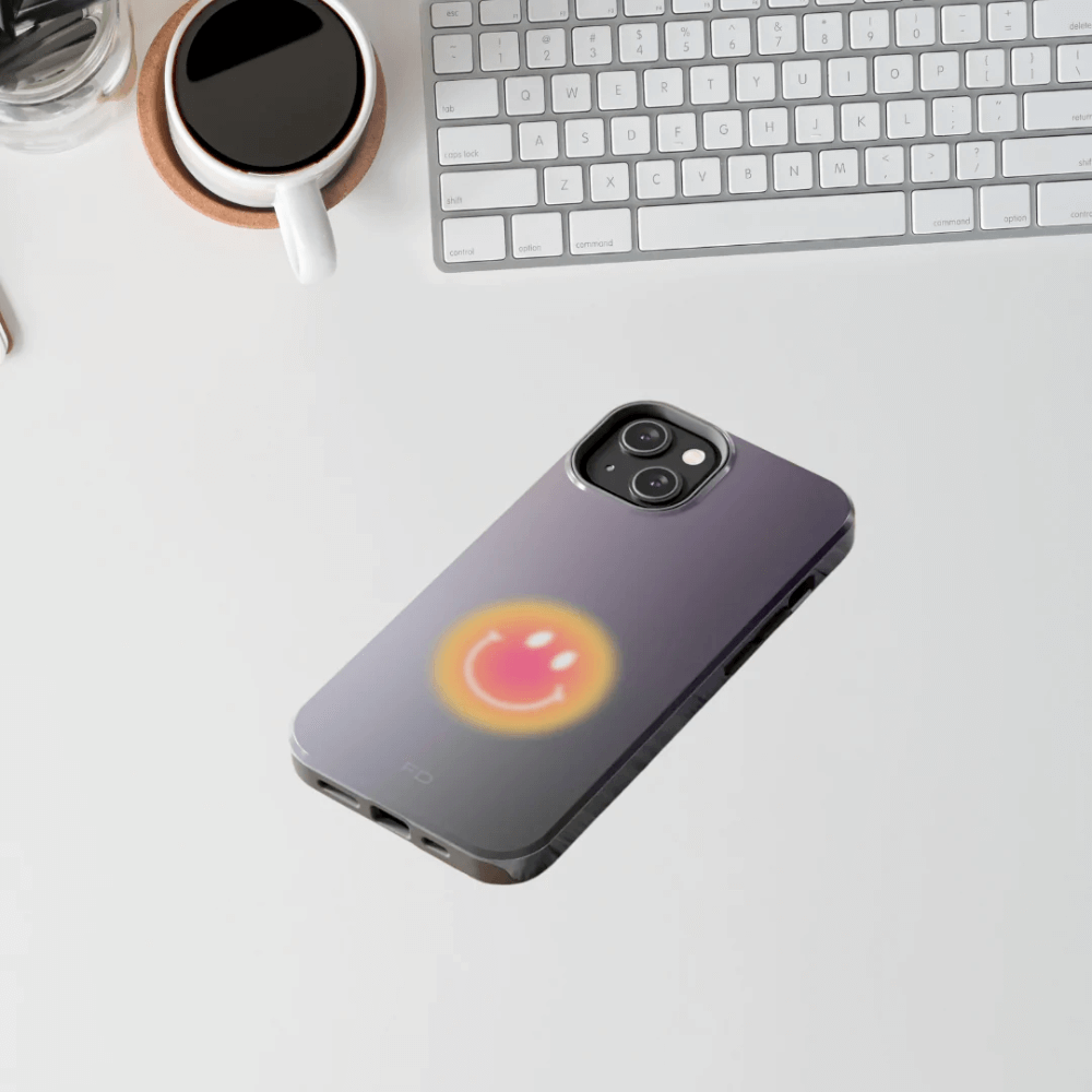 Smiley Face Tough Case - Best iPhone Case with Wireless Charging