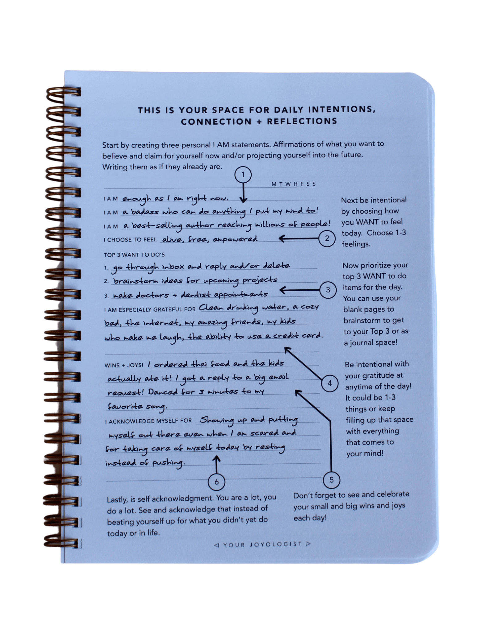 Daily Intentions, Connection, Reflection Jounal