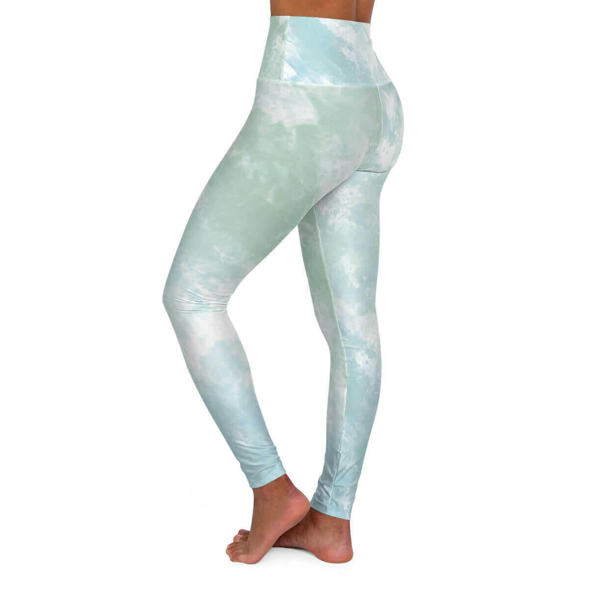 Blue Tie Dye Leggings - Made in USA