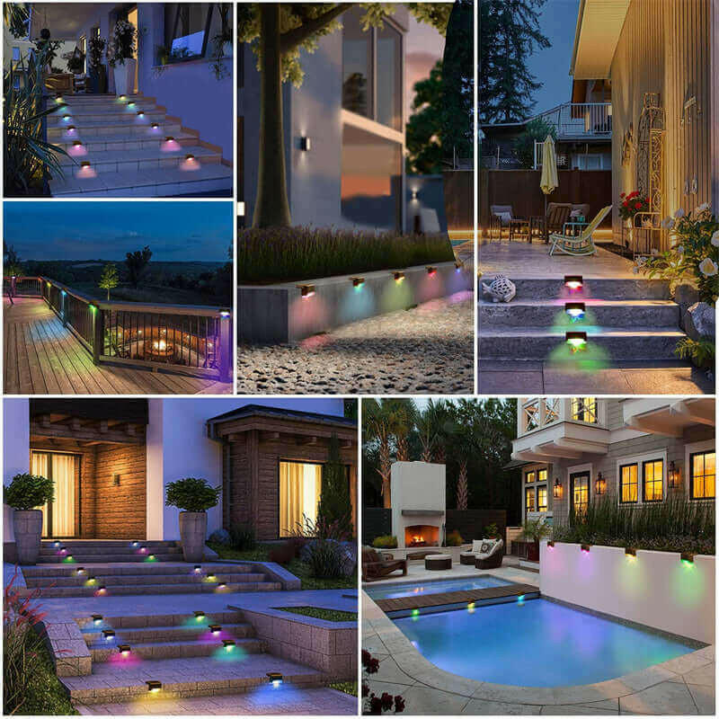 Waterproof Outdoor Solar Deck Lights for Steps and Decks - Solar Powered LED Lights